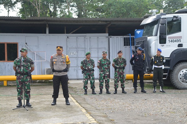 Dandim 1710 Mimika Pimpin Apel Pengecekan Pasukan dalam Rangka Kunjungan Panglima TNI dan Kapolri