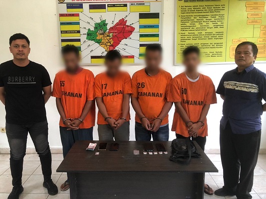 Sat Narkoba Polres Simalungun Kembali Ringkus 4 Pria Diduga Pengedar Sabu Jaringan antar Kabupaten