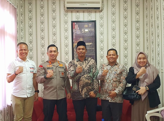 Kapolresta Deli Serdang Menerima Kunjungan Komisioner Bawaslu Kabupaten Deli Serdang yang Baru