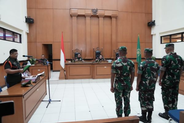 Sidang Lanjutan Kasus Pembunuhan Oknum TNI, Praka RM dan Kawan-Kawan Dituntut Hukuman Mati