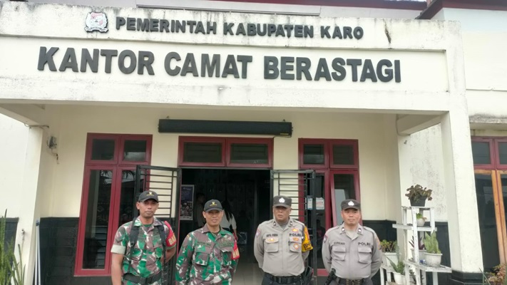 Sidang Pleno, Polres Tanah Karo Pertebal Pengamanan di Kantor PPK Kecamatan Jajaran