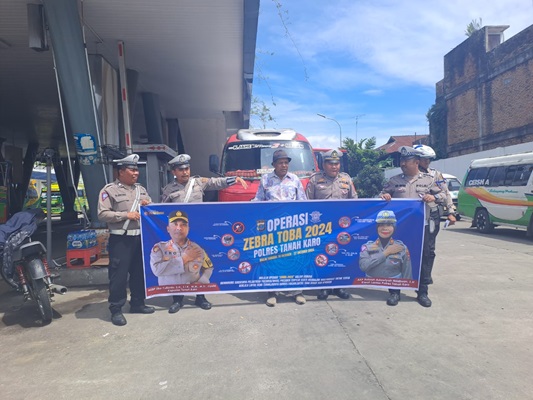Sat Lantas Polres Tanah Karo Menggelar Operasi Zebra 2024 di Terminal Kabanjahe