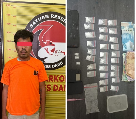 Sat Narkoba Polres Dairi Tangkap Diduga Pengedar Narkotika di Tanah Pinem