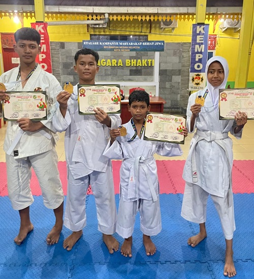 DOJO IT GHAFA Sumbang Empat Medali Emas di Pekan Olah Raga (Porkot Ke-XV) Kota Medan